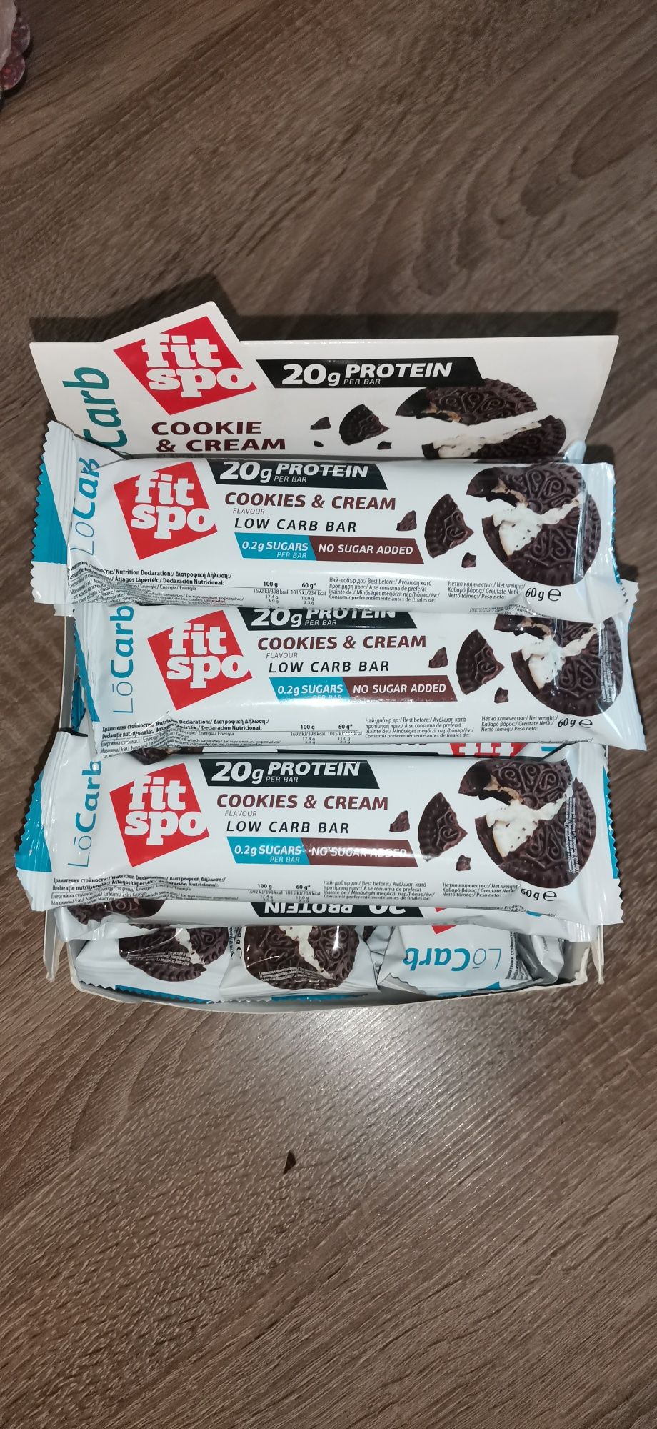 Протеинови барове FitSpo cookie and cream