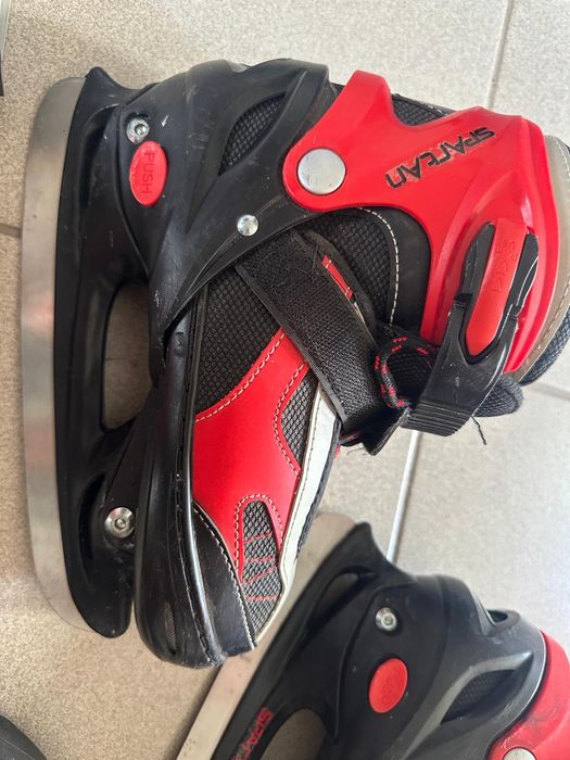 Patine 2in1 Spartan reglabila lama sau role 34-37 rosu