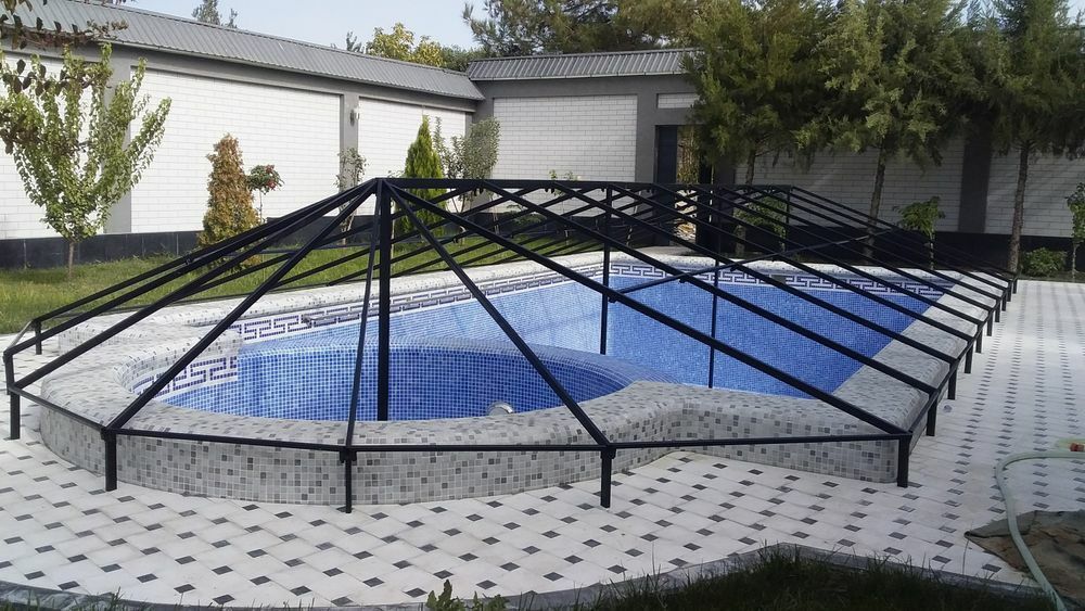 Бассейн баннер ва банер установка