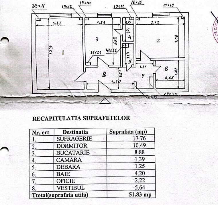 Apartament de vanzare / 2 Camere / Strada Rasaritului - Gorjului