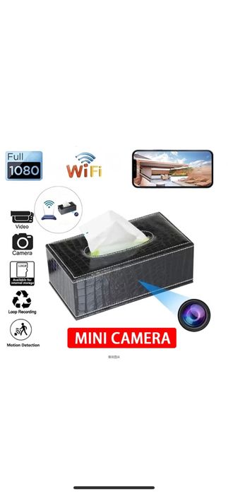 Camera spion curie servetele + card microsd Kingston 128GB