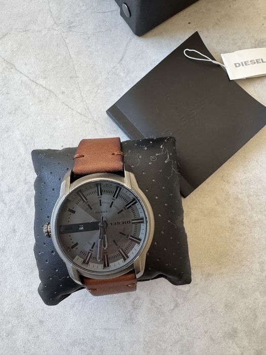 Ceas original Diesel bărbați,curea piele naturală,nou în cutie,cadou