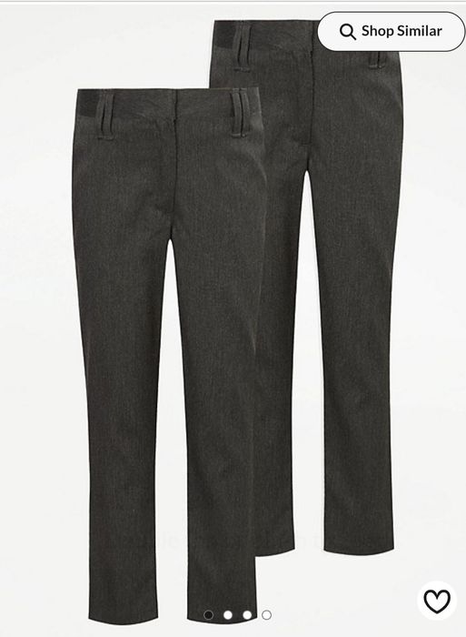 NOU Pantaloni gri, stofa, 12-13 ani