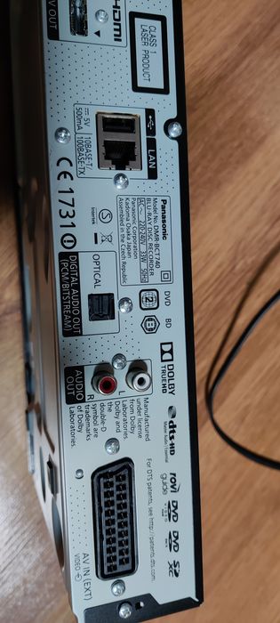 Blue Ray recorder Panasonic Dmr bct740 500g hdd