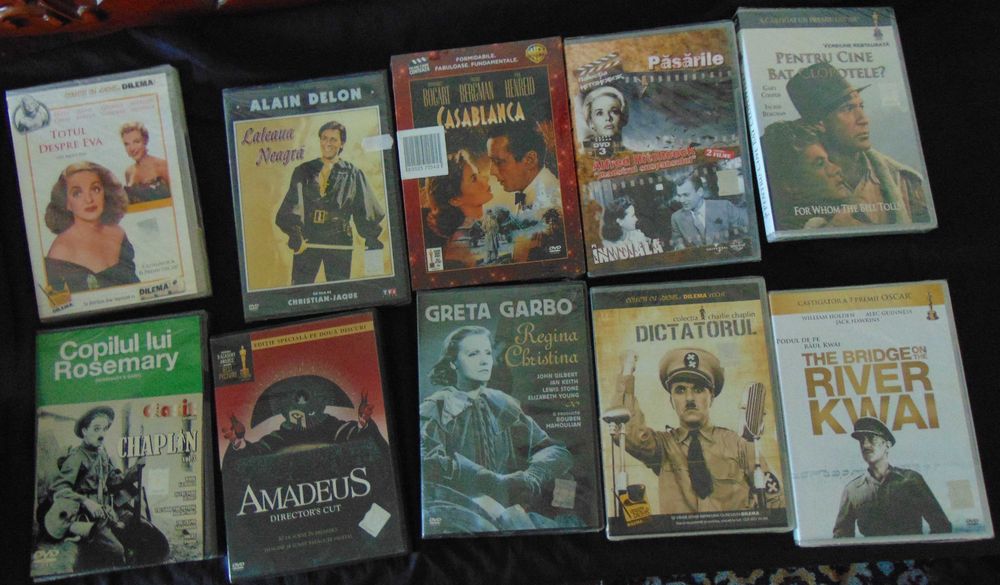 DVD-uri filme clasice străine și românești
