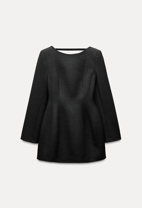 Zara рокля от вълна премиум
