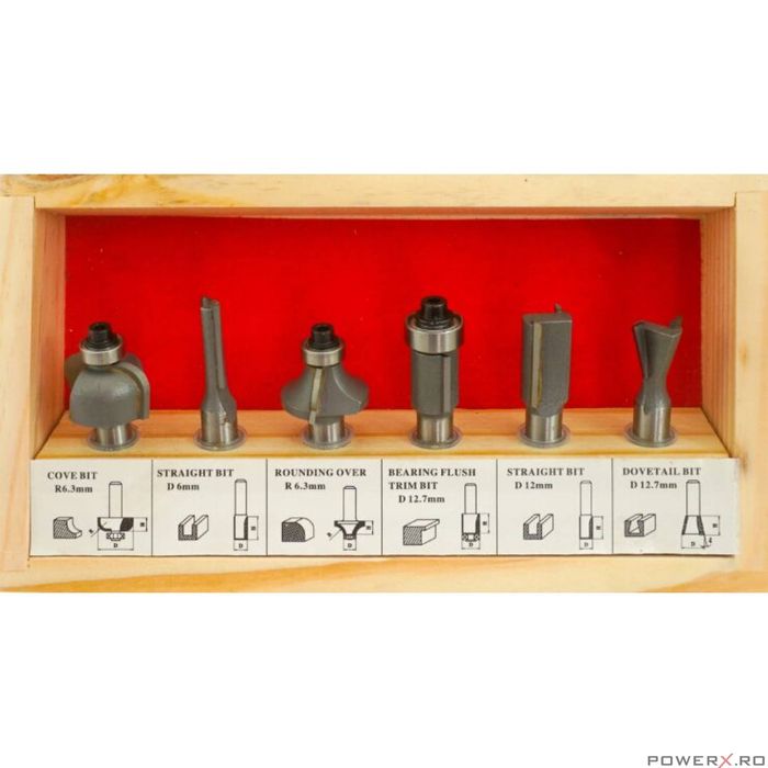 Set freze lemn, 6 piese, 8mm, Verke