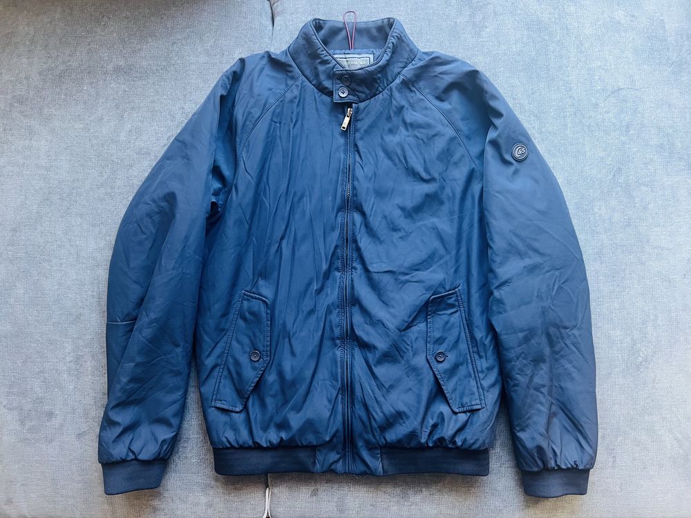 Мъжко яке Cotton & Silk, тъмно синьо, пролетно, размер L, като ново