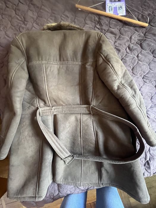 cojoc bărbătesc din miel, guler nutrie