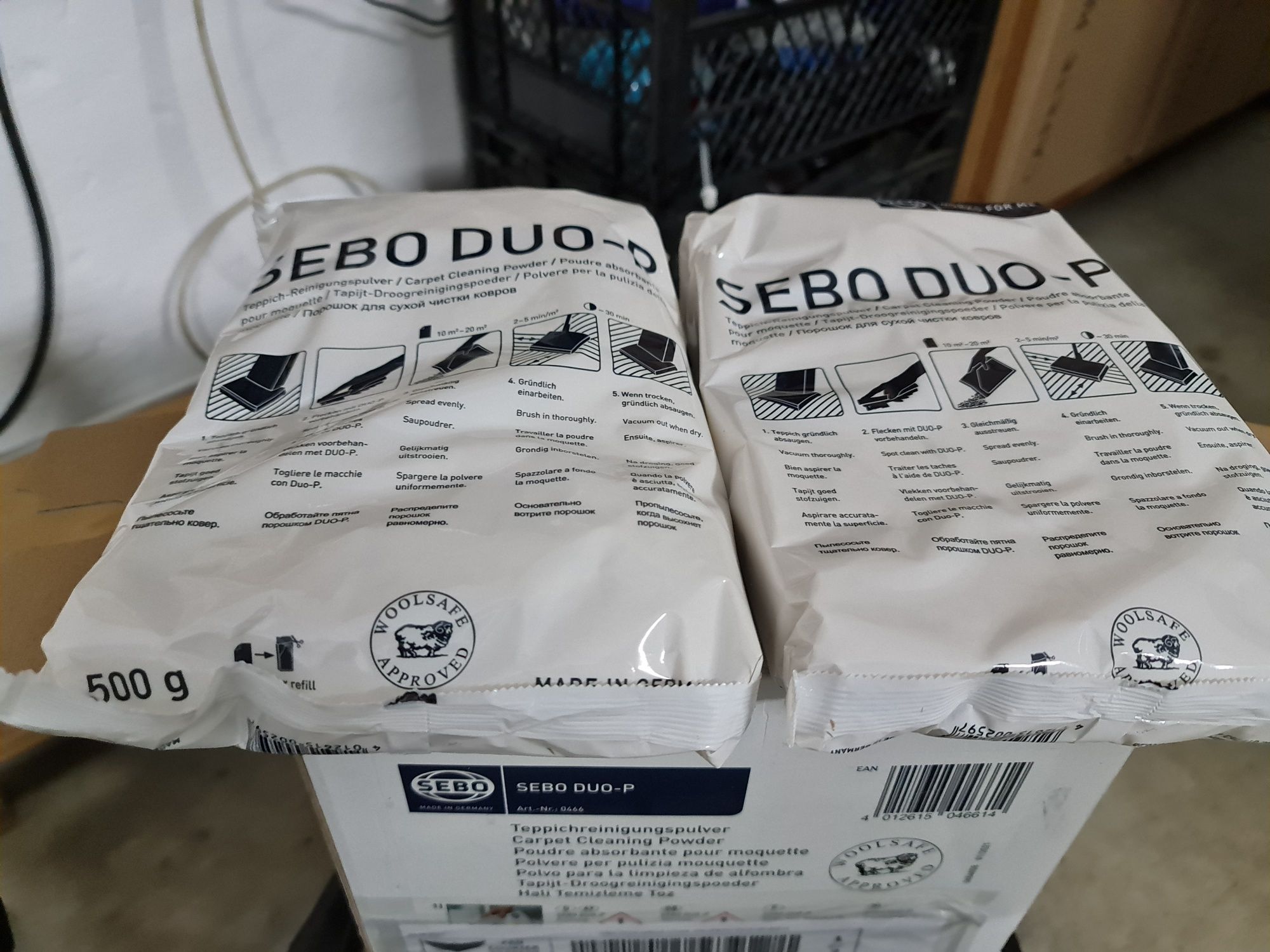 Sebo Duo-P, 500g, detergent pudra pt curatarea uscata a covoarelor