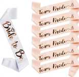 Сатенени ленти за моминско парти Bride to be Team Bride