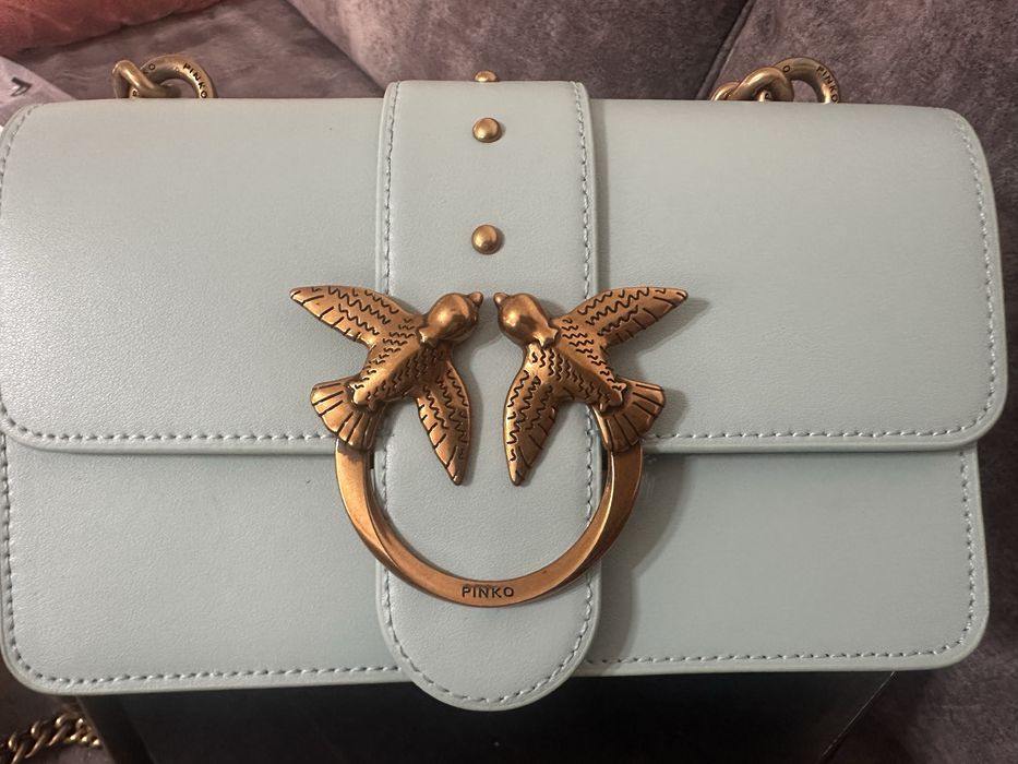 Оригинална чанта Pinko тюркоаз