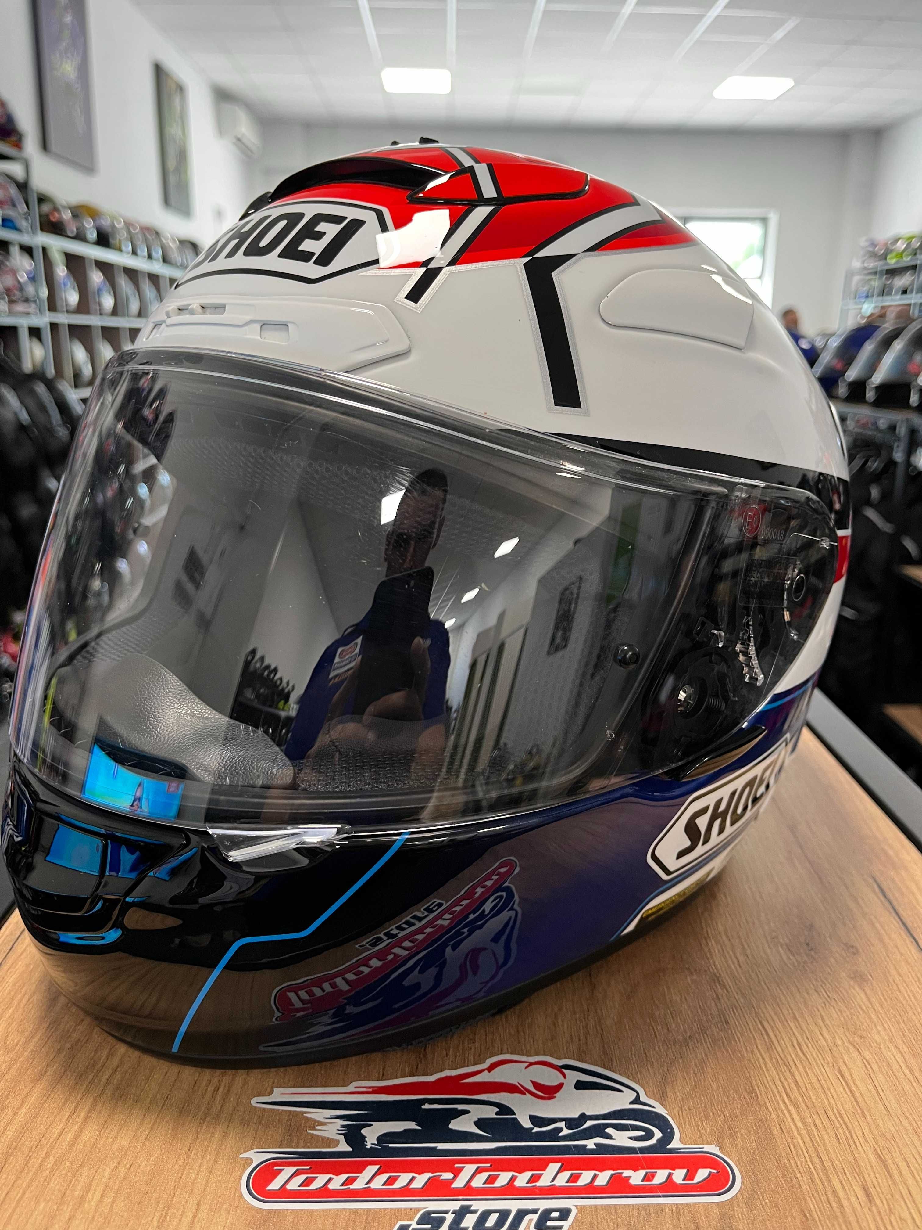 Мото каска SHOEI X-SPIRIT 2 93 Marquez,L 59-60 ,като нова,комплект