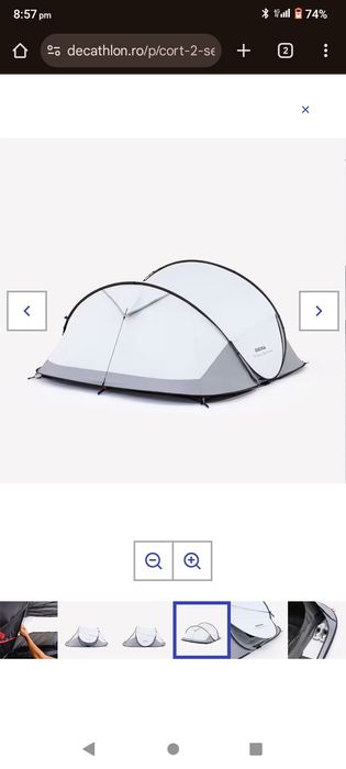 Cort Quechua 3pers Fresh and Black 2secunde