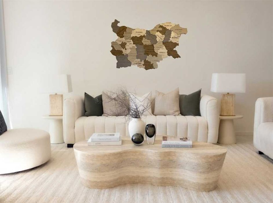 3D Карта на България за стена