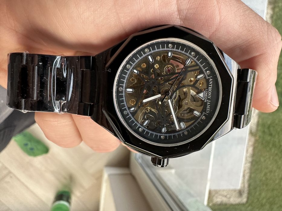 Ceas Anthony James Limited Edition Sports Skeleton Black.
