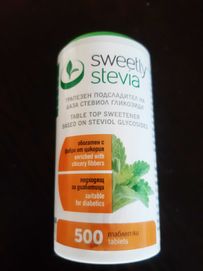 Sweetly Stevia, подсладител, 500 таблетки