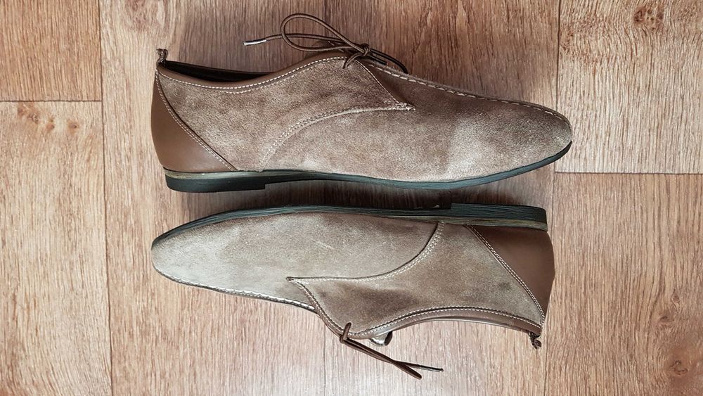 Полуботинки/туфли женские из натуральной замши на шнурках, весна/осень