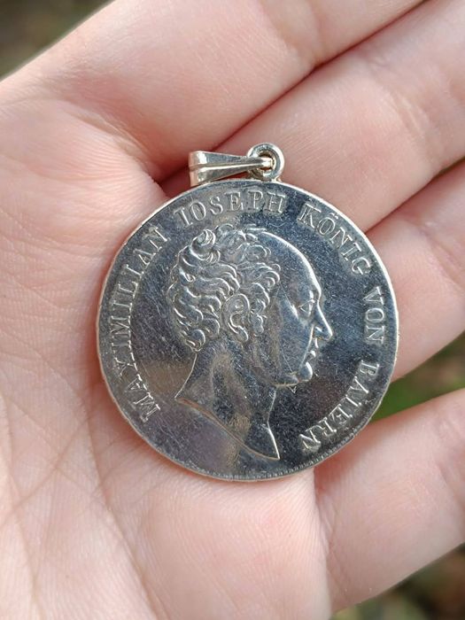 Veche moneda pandantiv, Bavaria ½ taler, 1808
