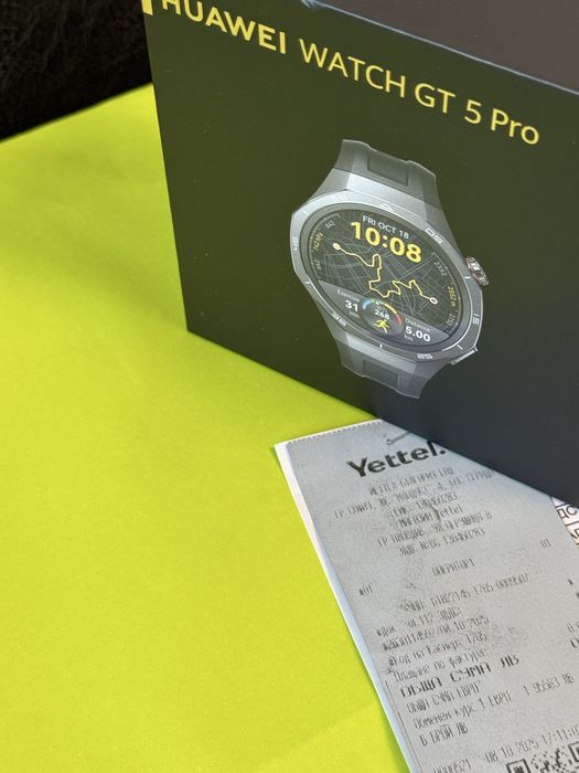ЧИСТО НОВ 46mm Huawei Watch GT 5 Pro Yettel Гаранция 2027 Titanium GT5