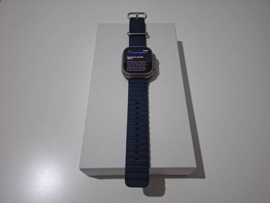 Apple Watch Ultra 2 49mm Titanium Blue Ocean Band - 11/10 ca NOU