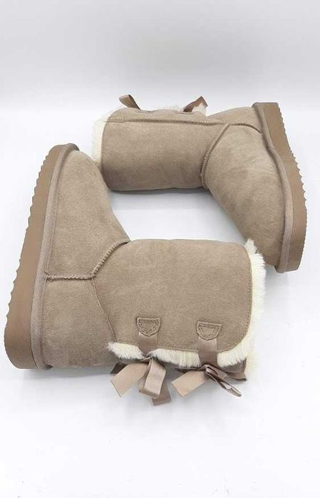 Ghete / cizme tip UGG bailey bow ( cu funde) - piele naturala - 35-40