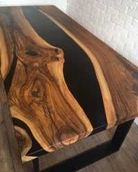 epoxy și lemn masiv