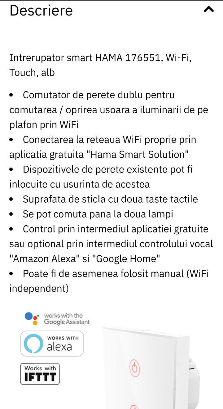 HAMA intrerupator wi-fi