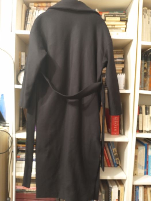 Pardesiu lână Zara Woman Lână 75% captusit supradimensionat cu cordon