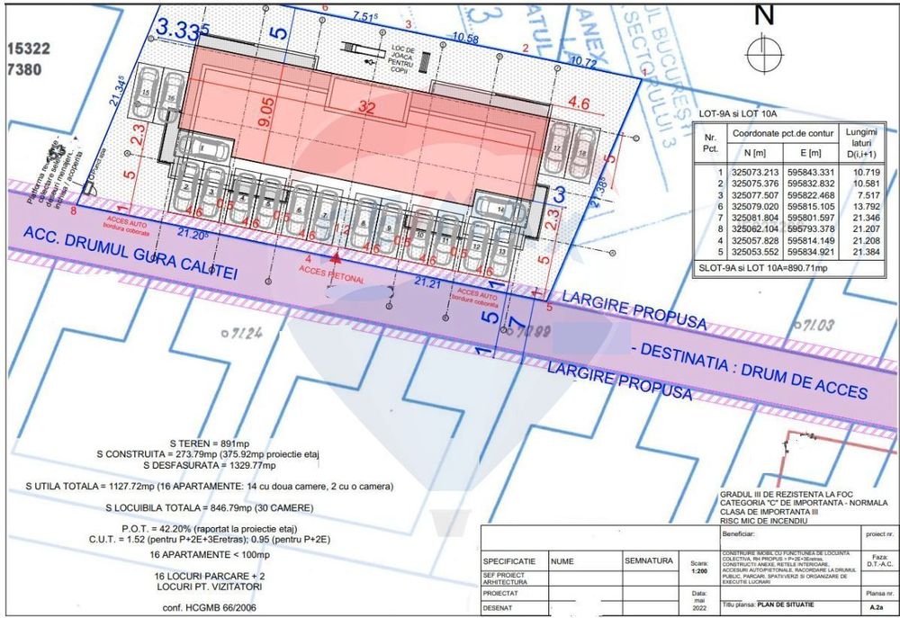 Teren cu autorizatie de constructie in apropierea B-dului Pallady