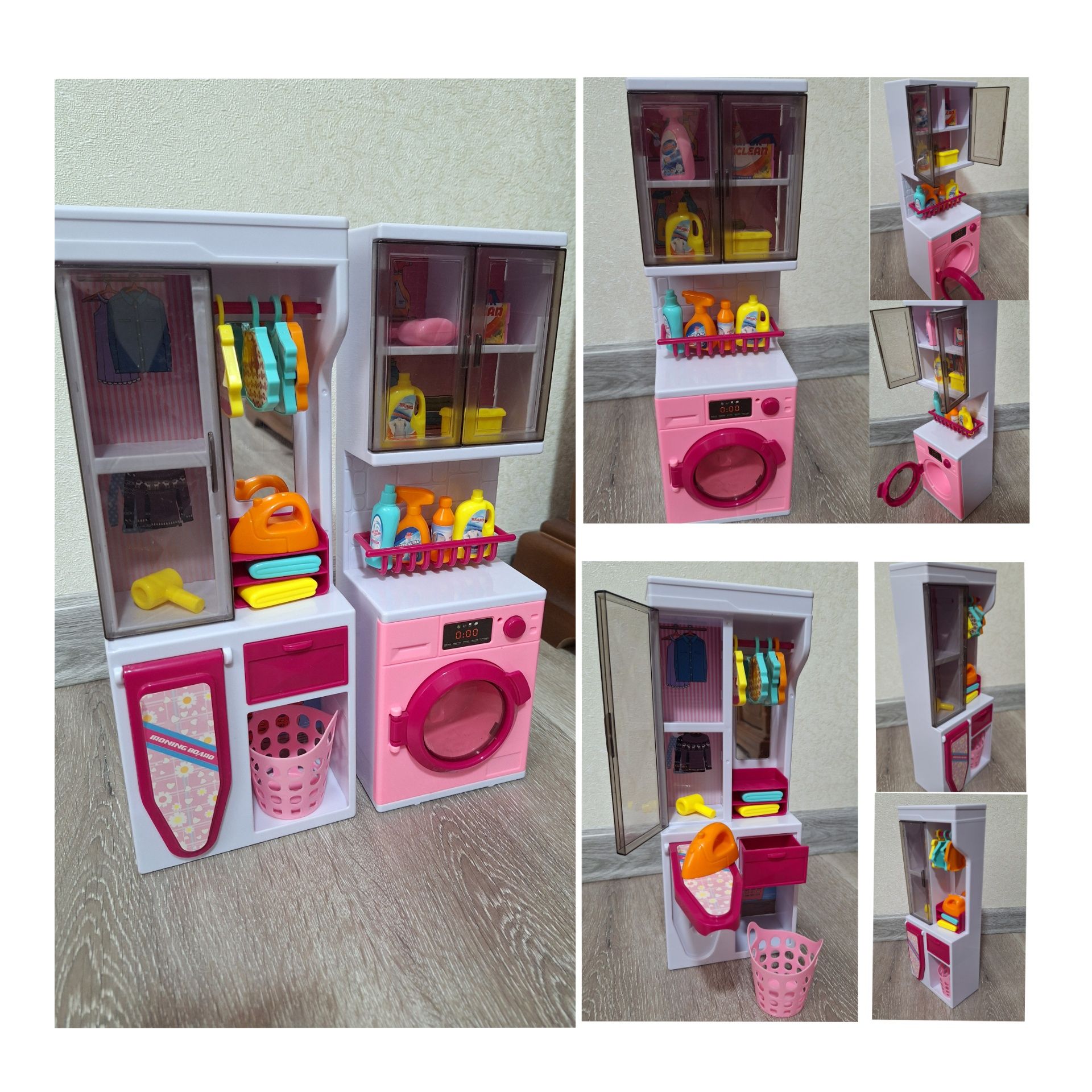 Игрушки набор доктора,мебель для кукол,ноутбук,книжка с секретом