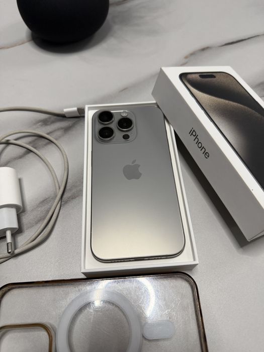 Iphone 15 Pro 256gb Natural Titanium full box 10/10