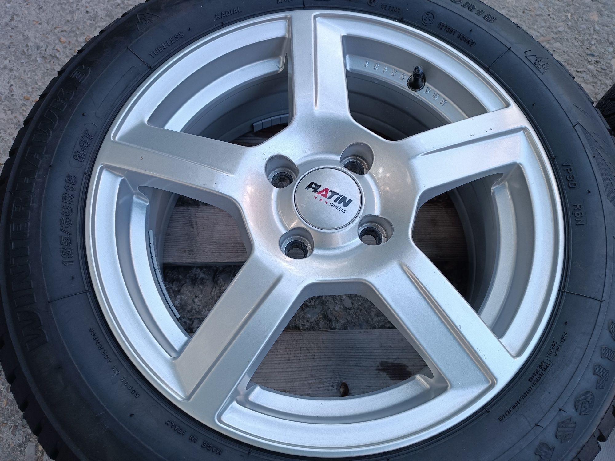 Лети джанти 15ки 4х100 Platin + зимни гуми Firestone