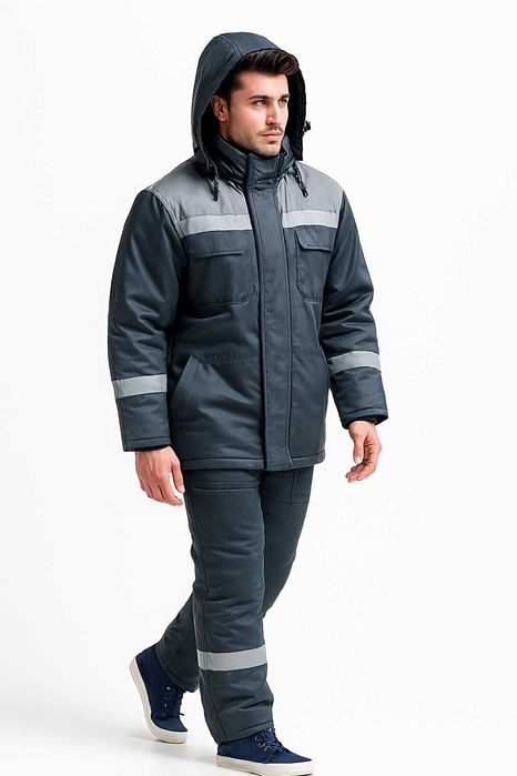 Спецодежда, куртка с брюками утепленная, смесовая ткань, размер: 48-58