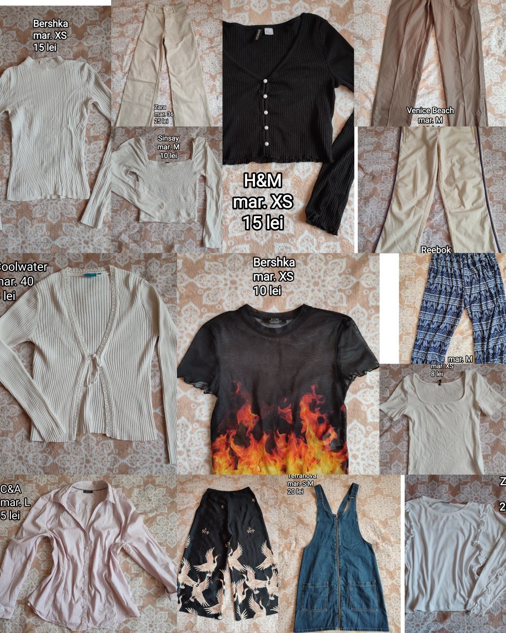 Lot haine 20 bucati de firma (Zara, Bershka, H&M, Sinsay etc)