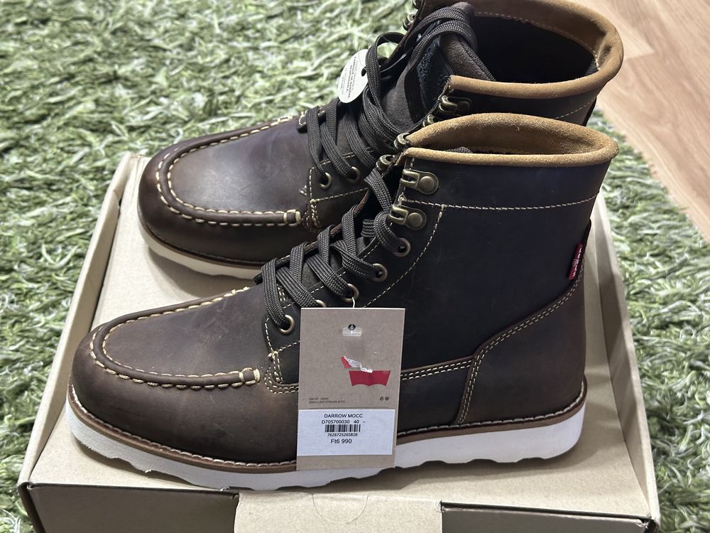 Ghete trappers bocanci Levis piele/ nr 44/ noi/ Timberland/ Hilfiger