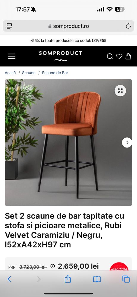 Vand scaun bar somproduct