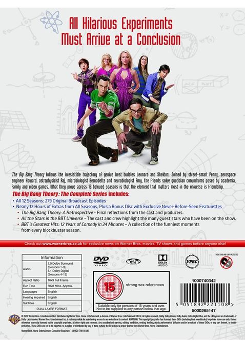 Film Serial The Big Bang Theory DVD Box Set Seasons 1-12 Sigilat