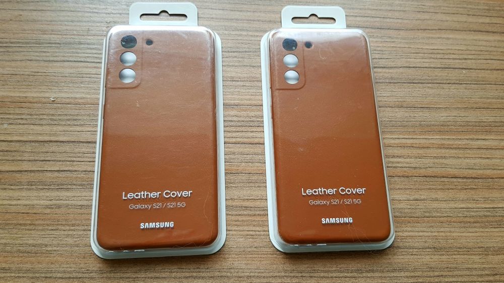 Husa Piele Naturala Originala Samsung Galaxy S21 Noua!Leather!Brown