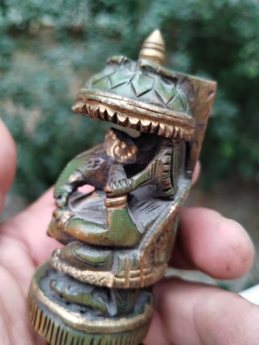 Figurină din lemn reprezentând zeul hindus Ganesha