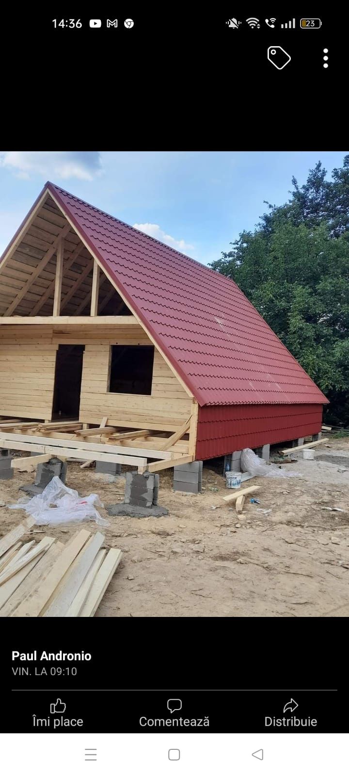 Vând construiesc case și cabane din lemn