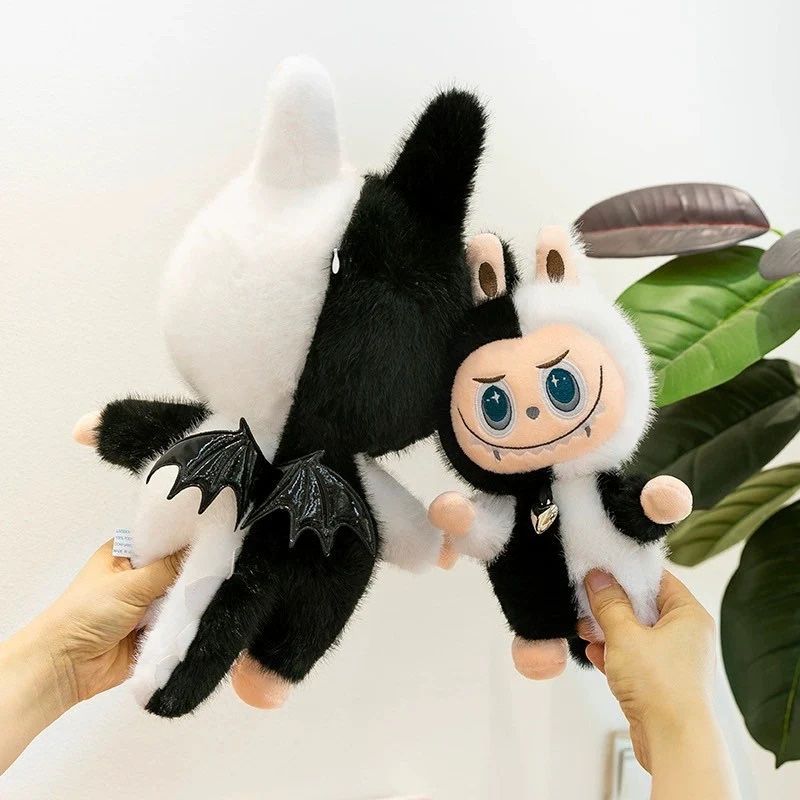 Голямо Лабубу Angel & Devil 30см, Labubu Angel Плюшена играчка