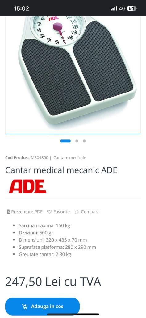 Cantar medical mecanic ADE