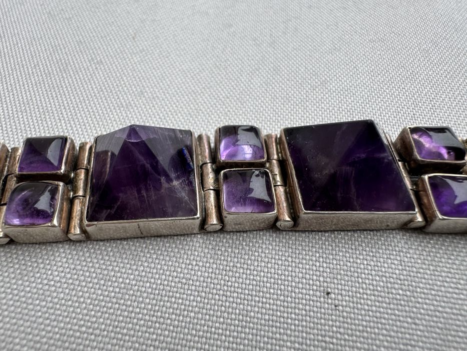 Bratara din argint si ametist