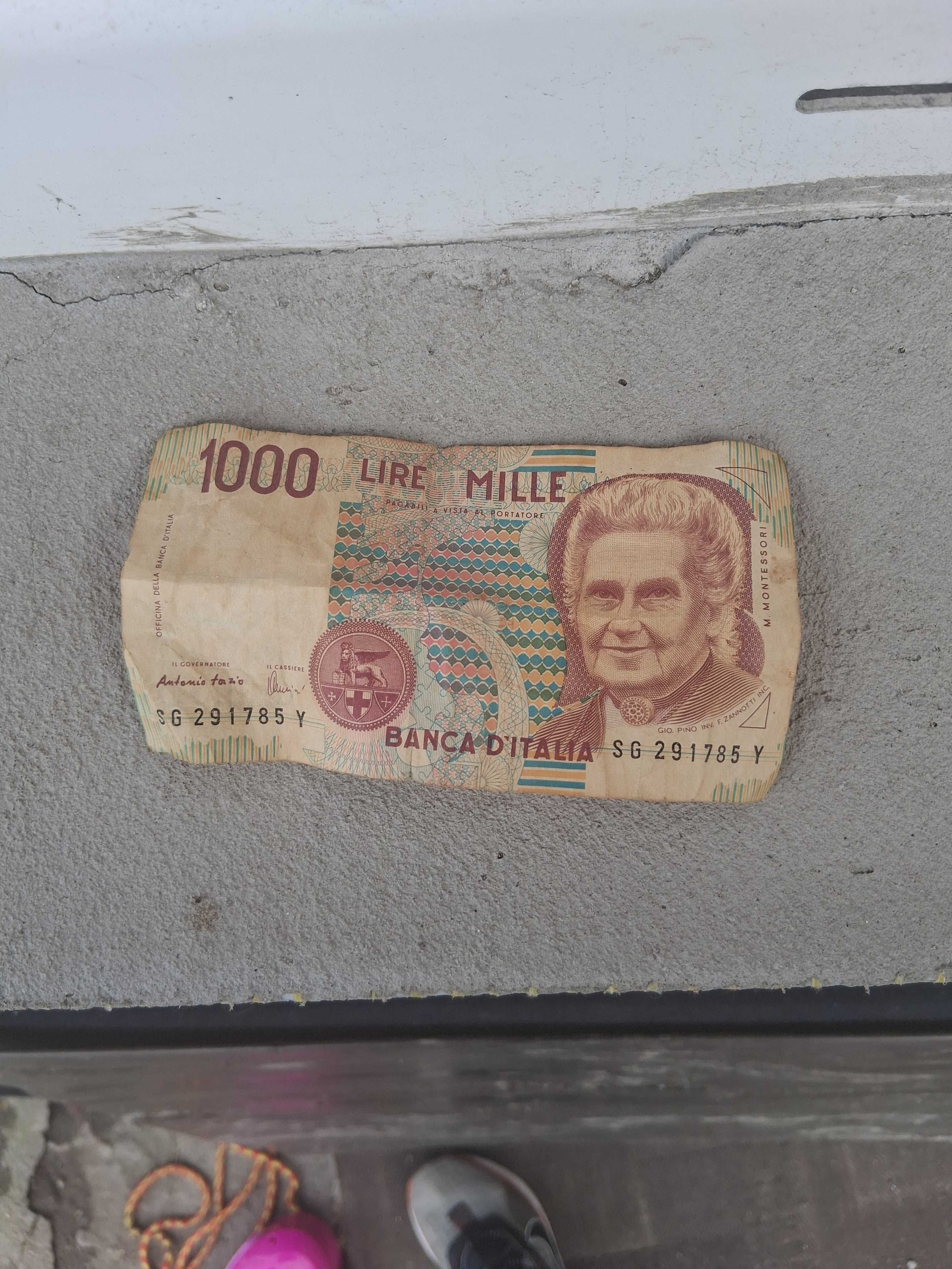 Bacnota de 1000 lire Mille (1990)