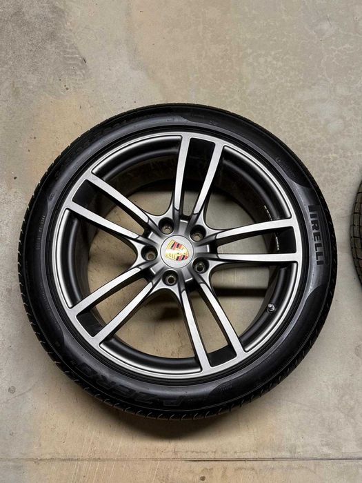 Set roți Porsche Cayenne–21–Jante OEM+Anvelope Pirelli P Zero NO+Senzo