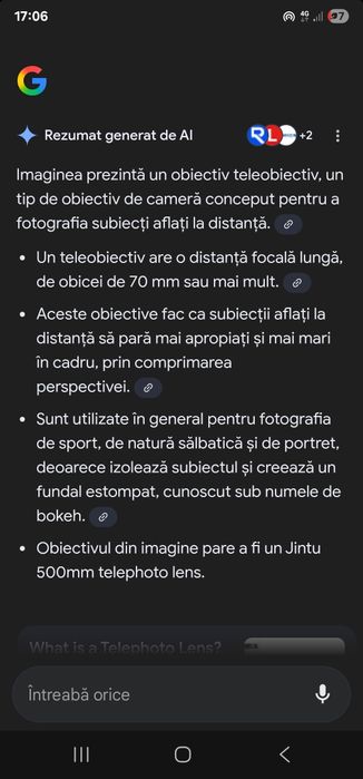 Tele obiectiv 500 mm f80 multi coated