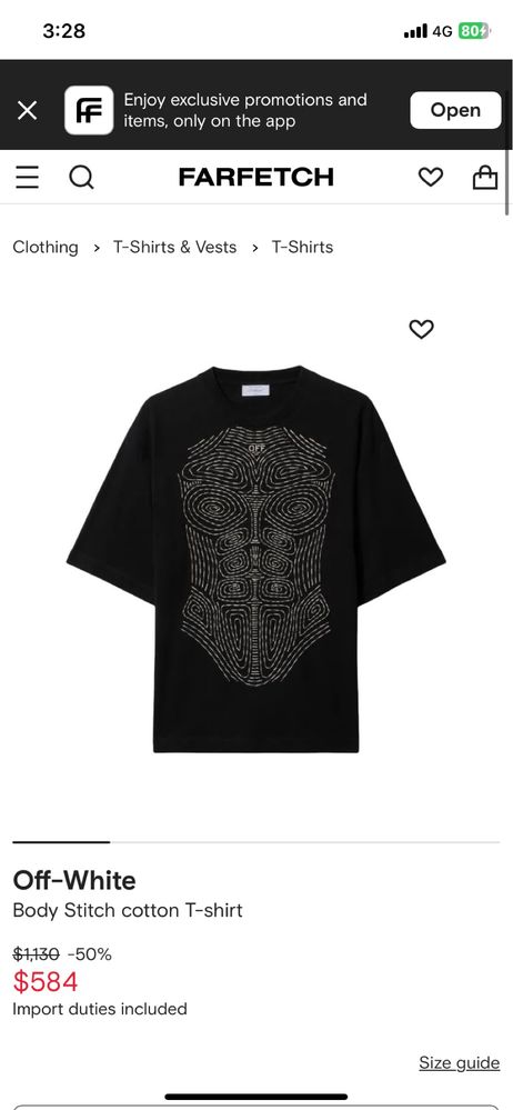 OFF-WHITE t shirt