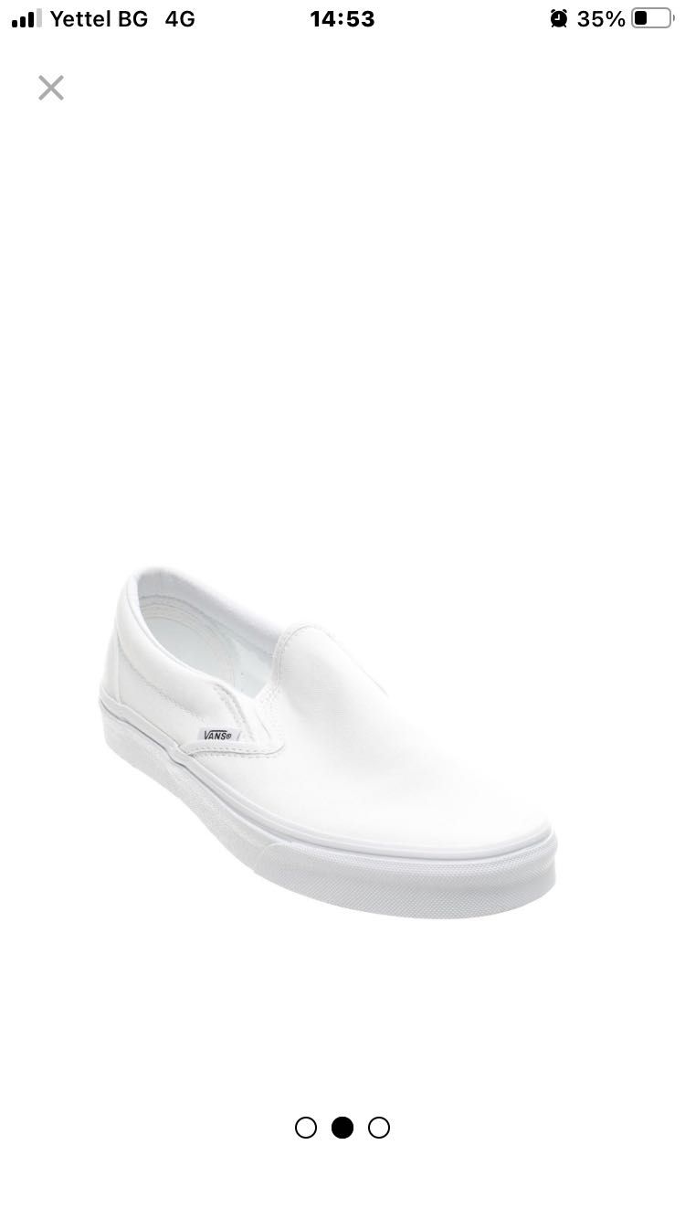 Vans кожа черни 39  и Vans slip on white 38 1/2