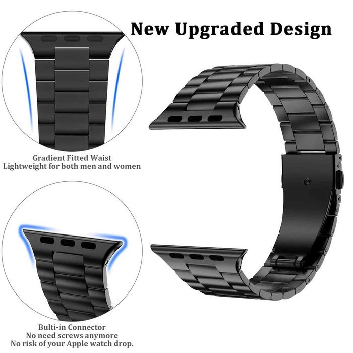 Curea metalica smartwatch Apple Watch seria 11 10 9 8 7 6 5 42/44/45mm